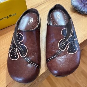 Spring Step Boho leather slip on